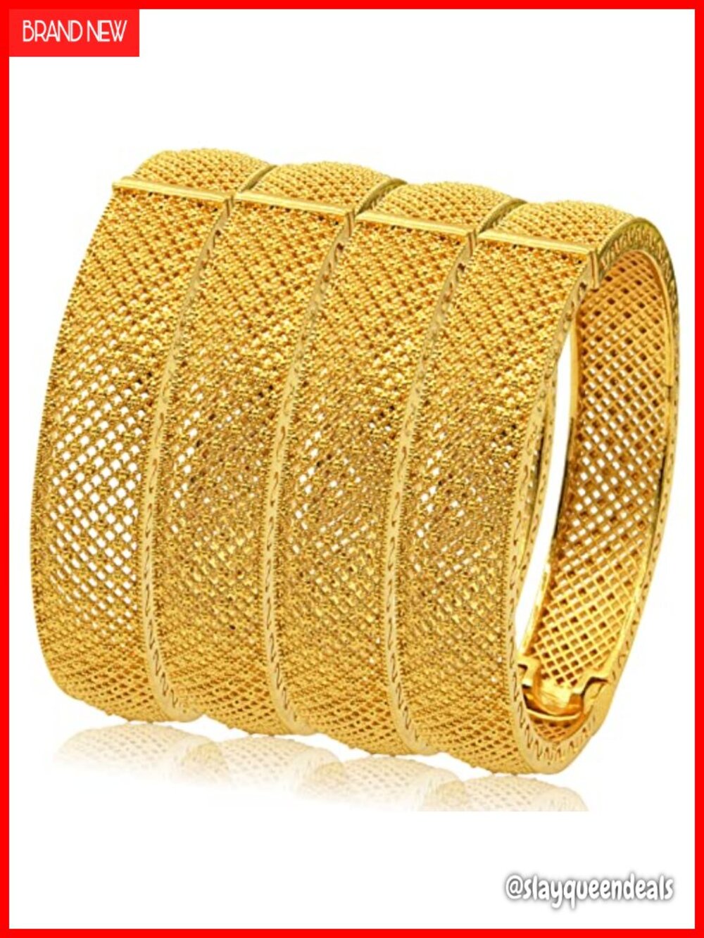 24K Gold Plated Bangle Bracelets Indian Dubai Bridal Wedding Ethnic Jewelry